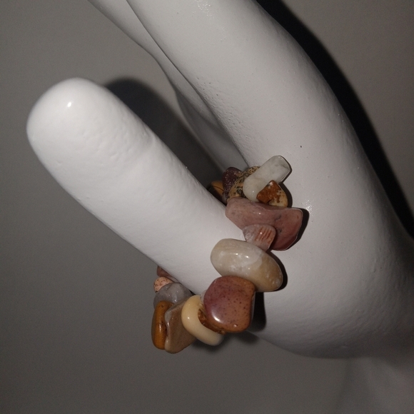 💕 5/25 Natural Stone Beaded Ring - Multicolor - Picture 2 of 2